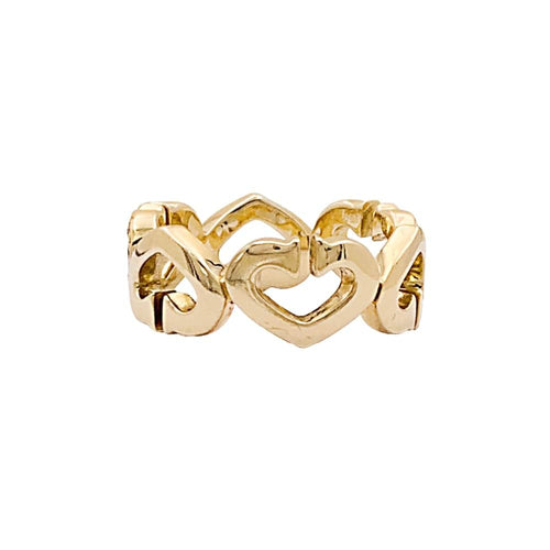Bague 50 Bague CARTIER,  « Cœurs C », or jaune, diamants. 58 Facettes 34937