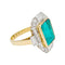 Bague 55 Bague deux ors émeraude et diamants. 58 Facettes 30866