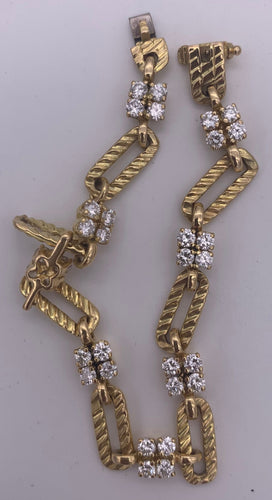 Bracelet Bracelet Or 18 Kt et Diamants 58 Facettes