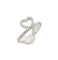 Bague Coeur Diamants Or Blanc 18 K