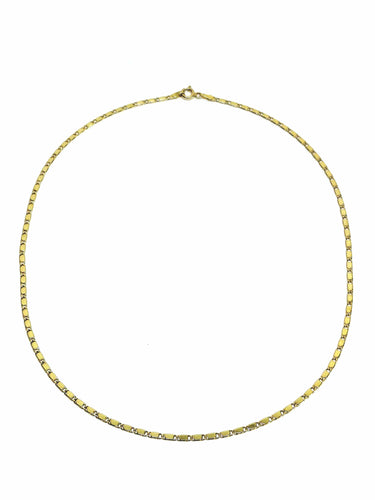 Collier Chaine En Or Jaune (maille rectangle) 58 Facettes