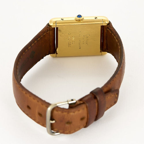 Montre Cartier - Tank Must de Cartier - Montre en plaqué or 58 Facettes BRI0023