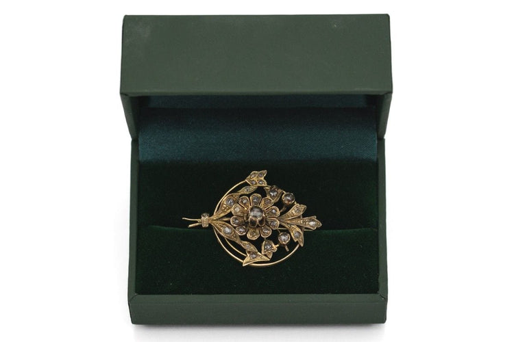 Broche Broche ancienne en or avec diamants, Pays-Bas, milieu du XIXe siècle. 58 Facettes 9359V