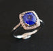 Ring 53 Ring Set with a Sapphire, Diamond Surround 58 Facettes