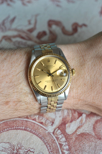 Montre Rolex - Montre Datejust 1601 two tone 36mm en or jaune et acier 58 Facettes
