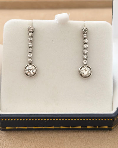 Boucles d'oreilles Pendants d’oreilles or et diamants 58 Facettes