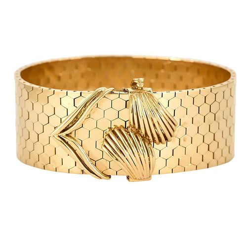 Bracelet Bracelet ceinture en or jaune , motif nid d'abeille 58 Facettes CAR1903