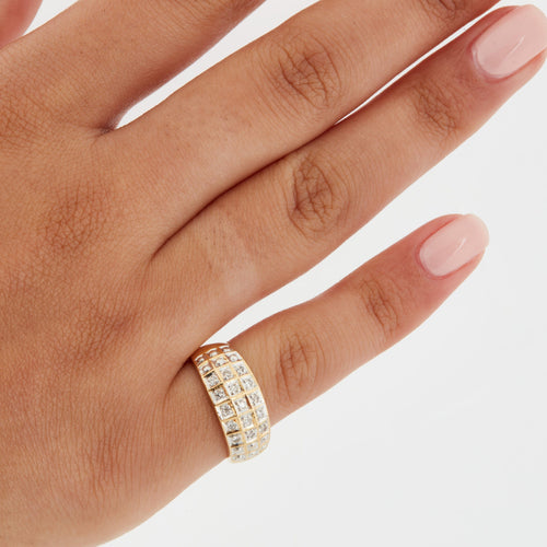 Bague 52 Bague or jaune et diamants 58 Facettes Ref 1052/18