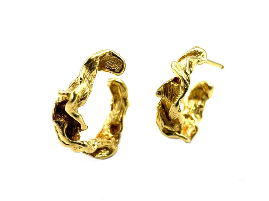 Boucles d'oreilles GILBERT ALBERT - Créoles or jaune 58 Facettes