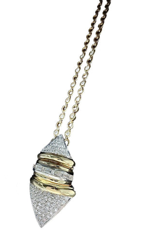 Pendentif Pendentif en or jaune serti de 4 carats de brillants 58 Facettes