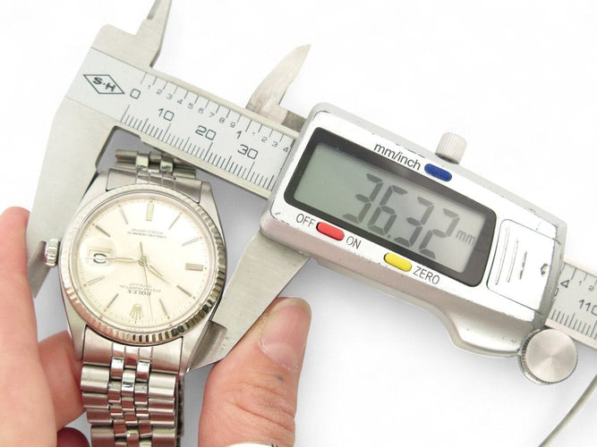 Montre vintage montre ROLEX oyster datejust 1601 36 mm acier jubile automatique 58 Facettes 270144