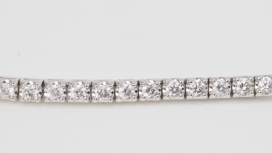 Bracelet rivière en or blanc et diamants