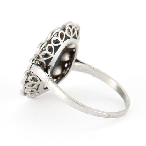 Bague 53.5 Bague Pompadour Saphir Art-Déco 58 Facettes