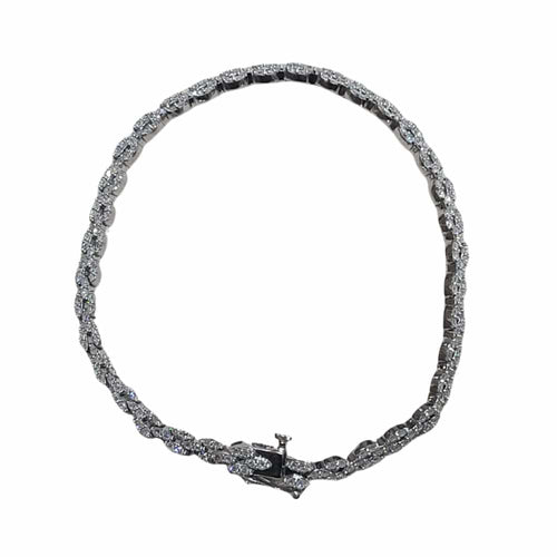 Bracelet Bracelet en or blanc 18k et diamants 58 Facettes P19