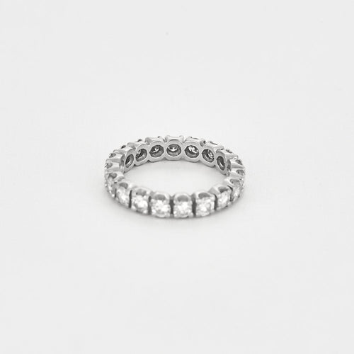 Bague 51.5 Alliance américaine en or blanc et diamants 58 Facettes COG04962