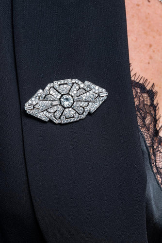Broche Broche Art Déco Or blanc, Platine Diamant 58 Facettes 1629029CN