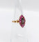 Bague 49 Bague marquise antique en or rose 18k et diamants taille rose rubis 58 Facettes A06448