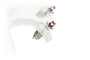 Boucles d'oreilles Boucles d'oreilles Contemporaines en or blanc serties de saphirs roses 58 Facettes B376