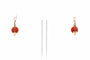 Boucles d'oreilles Boucles d'oreilles Napoléon III serties de corail en or jaune 18 carats 58 Facettes 22002