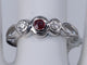 Bague 54.5 Bague 3 pierres Rubis et Diamants en or blanc 58 Facettes BA-105