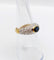 Bague jonc vintage or jaune 18k saphir naturel et pavé de diamant