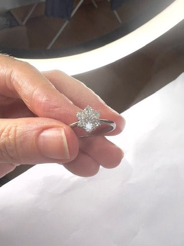 Bague 54 Bague contemporaine en or et diamants 58 Facettes Q121B(738)