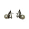 Boucles d'oreilles Boucles d’oreilles diamants et perle, or blanc 58 Facettes 330085714