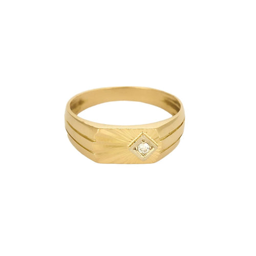 Bague 60 Bague chevalière en or jaune et diamants 58 Facettes ENG10970X2