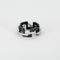 Bague 55 MELLERIO - Graphic - Bague or blanc et céramique noire 58 Facettes J1WG463-9051