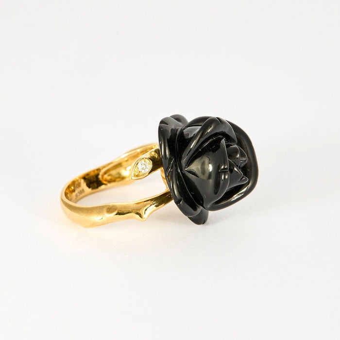 Bague 55 DIOR - Bague Pré Catelan en or jaune onyx et diamant 58 Facettes