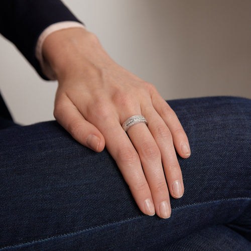 Bague or blanc et diamants