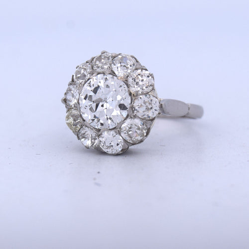 Bague 52 Bague ancienne en or blanc avec diamant 58 Facettes
