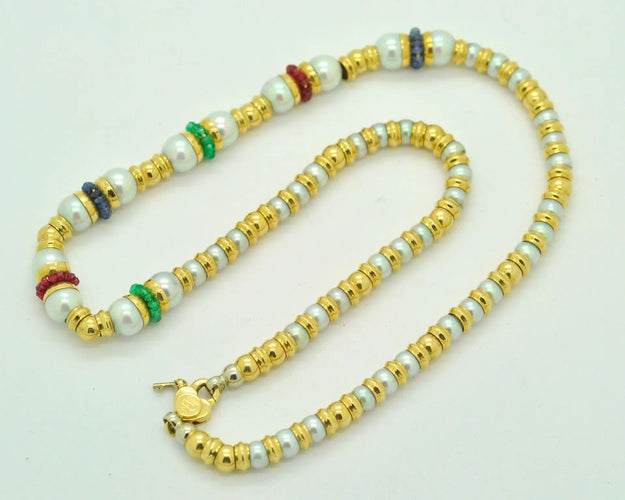 Collier Collier vintage en or et perles 58 Facettes 8498