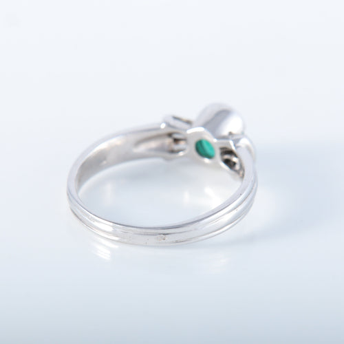 Bague 57 Bague solitaire or blanc émeraude 58 Facettes