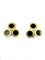 Boucles d'oreilles BVLGARI. Collection "BVLGARI-BVLGARI", boucles d'oreilles or jaune 18K et onyx 58 Facettes