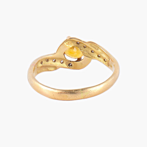 Bague 51 Bague Citrine Diamants 58 Facettes
