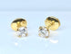 Boucles d’oreilles puces or jaune, diamants
