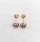 Boucles d'oreilles Puces d'oreilles or rose, platine, diamants taille ancienne (circa 1900) 58 Facettes A05867