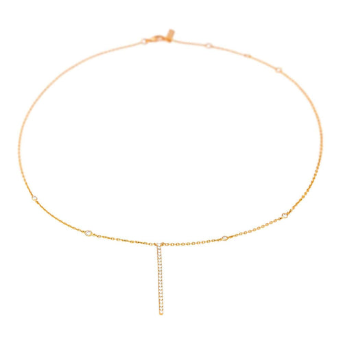 Collier Messika Collier Gatsby Or rose Diamant 58 Facettes 4661187RV