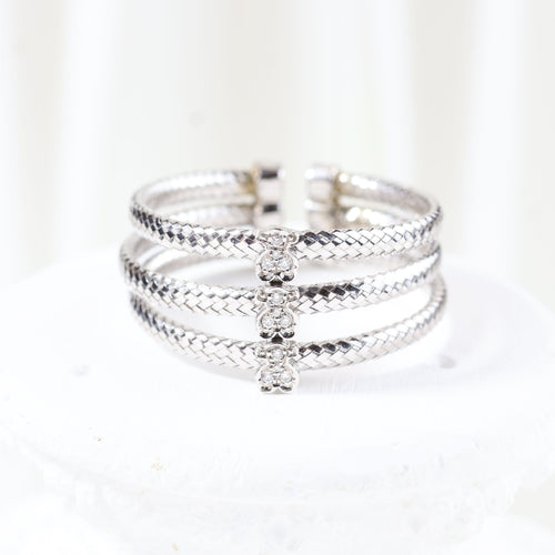 Bague 66 Bague TOUS en or blanc avec diamants taille brillant 58 Facettes J000002214