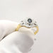 Bague 53 Bague or jaune saphir et diamants 58 Facettes