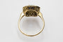 Unique yellow gold ring with an oval sapphire and diamonds 58 Facettes 11262