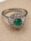 Bague 54 Bague vintage émeraude années 1950-60 58 Facettes