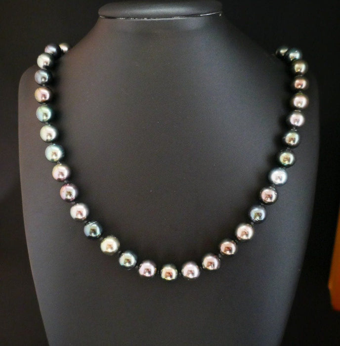 Collier Collier Choker de Perles de Tahiti, Fermoir Diamants 58 Facettes