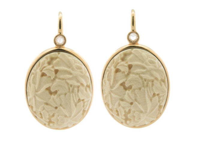 Boucles d'oreilles boucles d'oreilles POMELLATO victoria engraved or jaune 18k agate 58 Facettes 268835