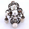 Broche Broche taille ancienne (Old Mine) en or 12k et argent 925, diamants 58 Facettes SP22
