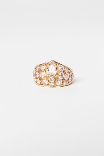 Bague 52 Bague Jonc en or jaune et diamants 58 Facettes