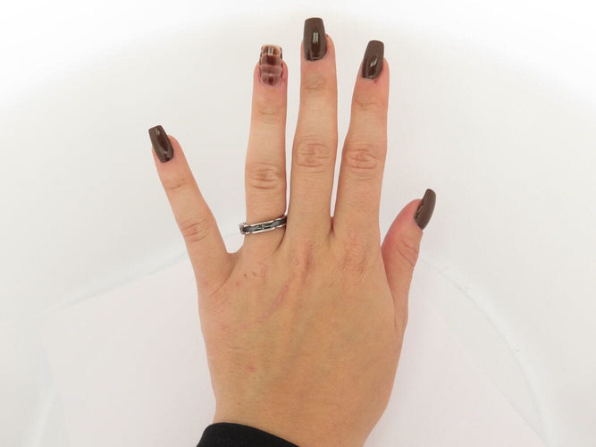 Bague 53 bague CHANEL ultra pm or blanc 18k et ceramique noire 53 58 Facettes 270439