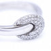 Bague 57 Bague Boucle en Or Blanc et Diamants 58 Facettes N102885LF