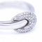 Bague 57 Bague Boucle en Or Blanc et Diamants 58 Facettes N102885LF